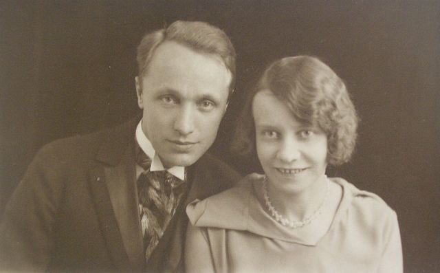 Svatební fotografie Věry Jičínské a Prokopa Laichtera, Paříž 15. 11. 1930